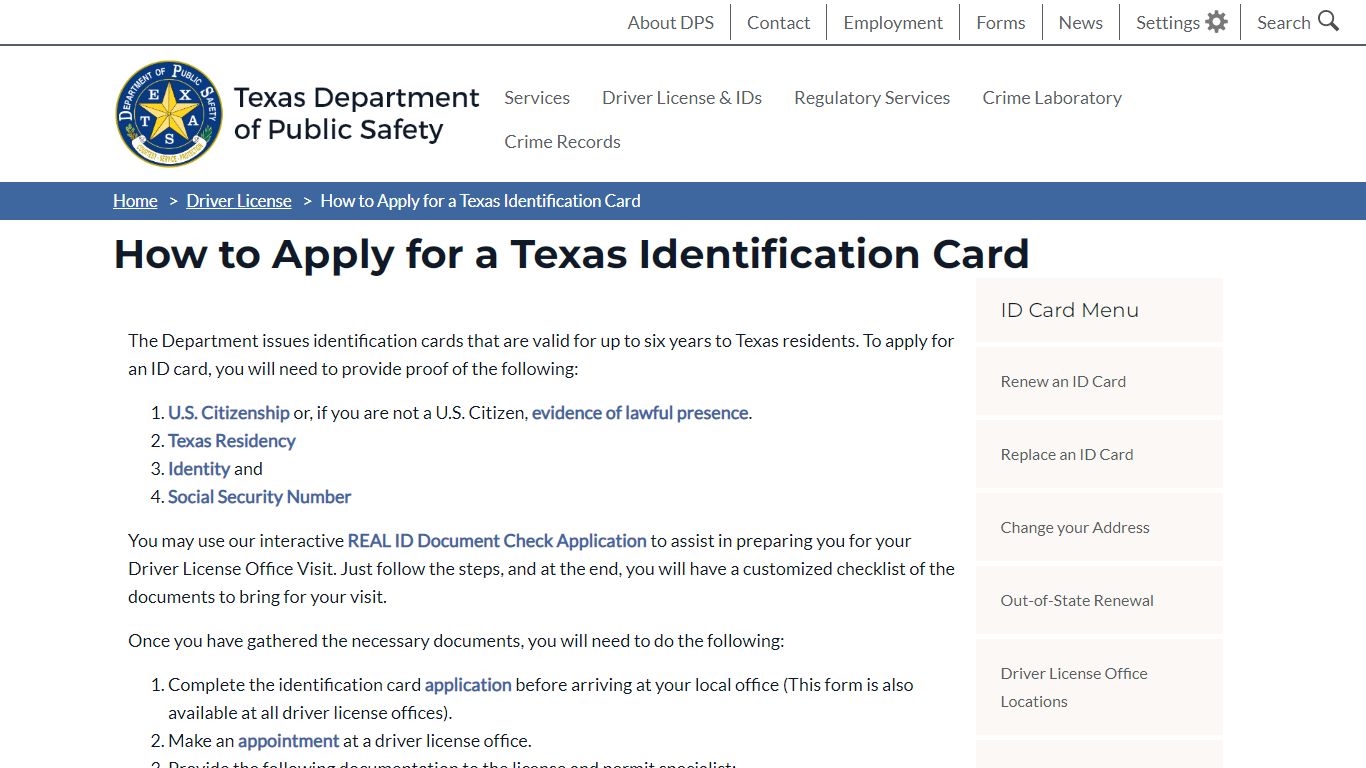 How to Apply for a Texas Identification Card